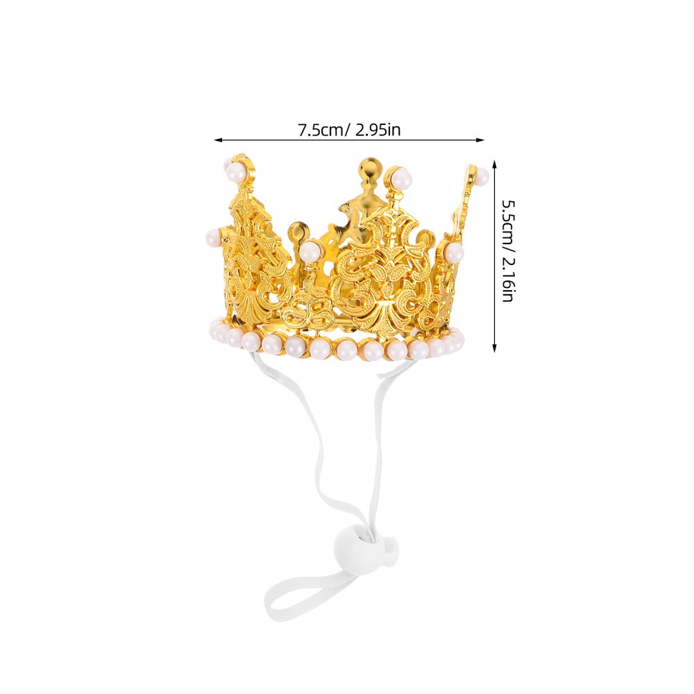 2pcs Cat Crown: Happy Birthday Crown Hat For Dogs And Cats - Pet Party
