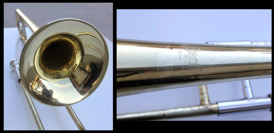 Trombón vintage 1978 Selmer Co Vincent Bach con boquilla y estuche serie # B32620 Foto 4 de 4