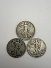 Lot Of 3 Walking Liberty Half Dollar 90% Silver 1934-36-39