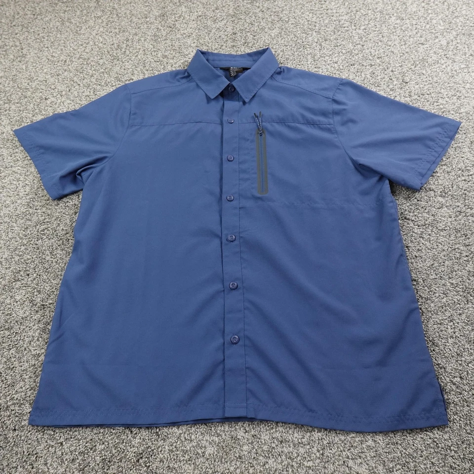 5.11 Tactical Shirt Mens L Blue Marksman Utility Short Sleeve Button Up UPF 50 - Image 2 of 4