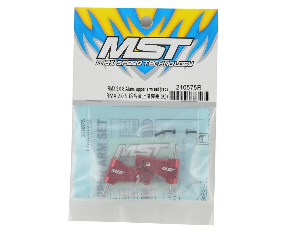 MST RMX 2.0 S Aluminum Upper Arms (Red) (2) [MXS-210575R] - Image 2 of 2