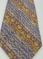 Vintage Wemlon By Wembley Wide Necktie Geometric Multicolor 52.25 x 4.5  