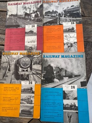 4 x The Railway Magazine from 1963 - March, June, August & October Photographs