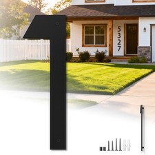 16 Inch Large House Numbers for Outside, Big Black Matte Metal Door Number 1,...