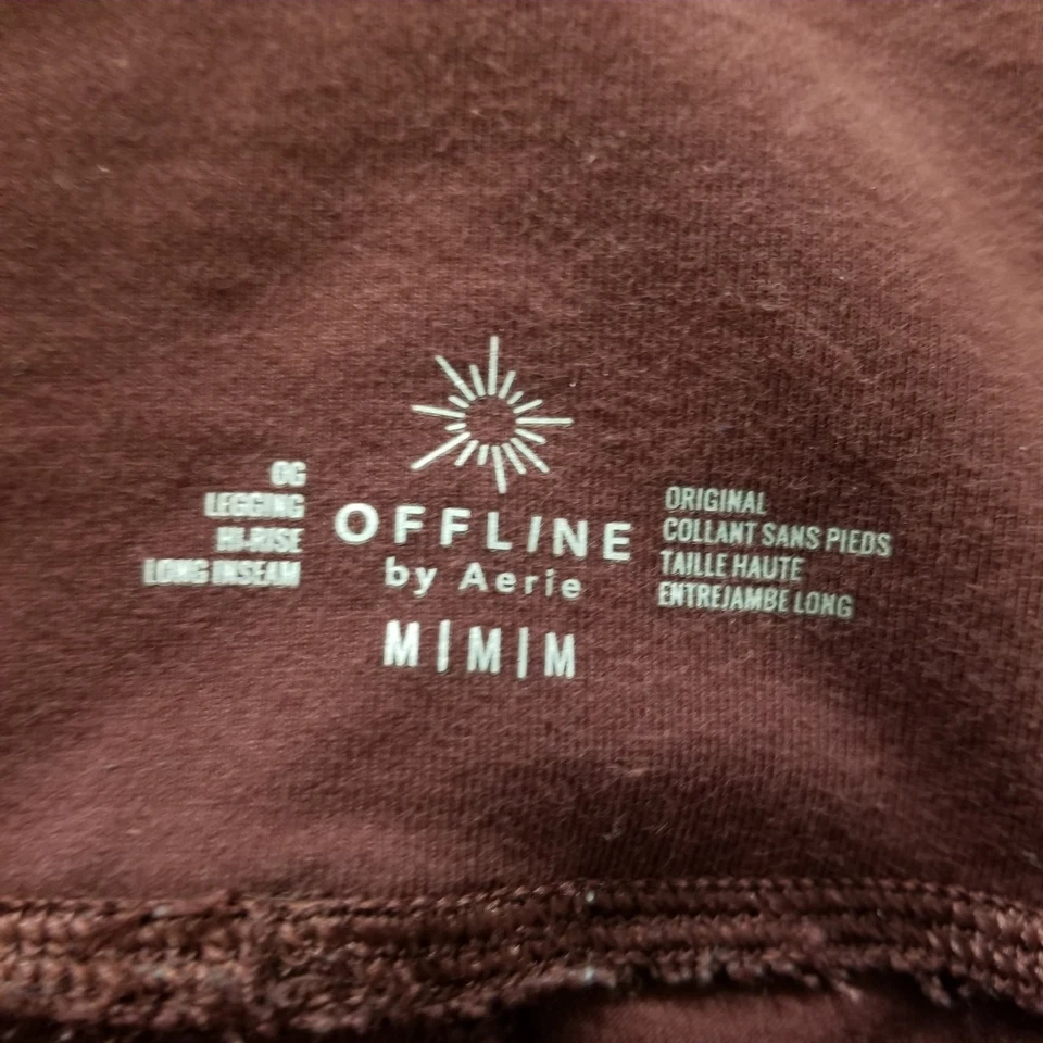Leggings Offline by Aerie Teens OG entrepierna mediana larga borgoña elásticos tiro alto * Foto 2 de 4