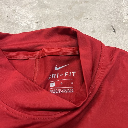 Nike Golf TW Tiger Woods Dri-FIT TW Vapor Mock-Neck GYM RED BQ6724-687 Sz Large - Picture 7 of 8