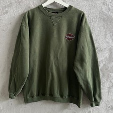 VTG Harley-Davidson Crewneck Sweatshirt Classic V-inset Collar Embroidered Logo