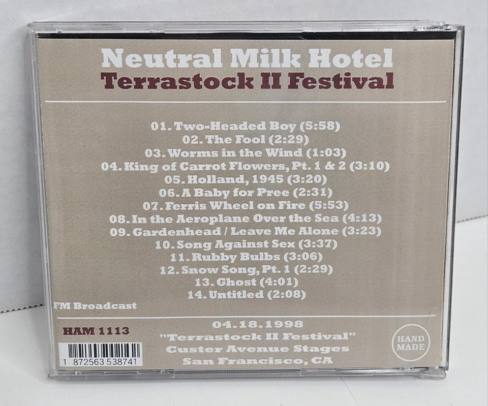 Редкий компакт-диск Neutral Milk Hotel Terrastock Festival почти как новый - Изображение 2 из 4