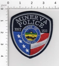 MINERVA ^^^ OHIO -- UPDATED ISSUE COLLECTIBLE POLICE EMBROIDERED PATCH