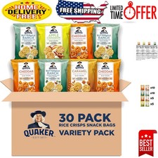 Healthy Snack Time - 40 Gluten-Free Single Serve Rice Crisps Mixed Flavors