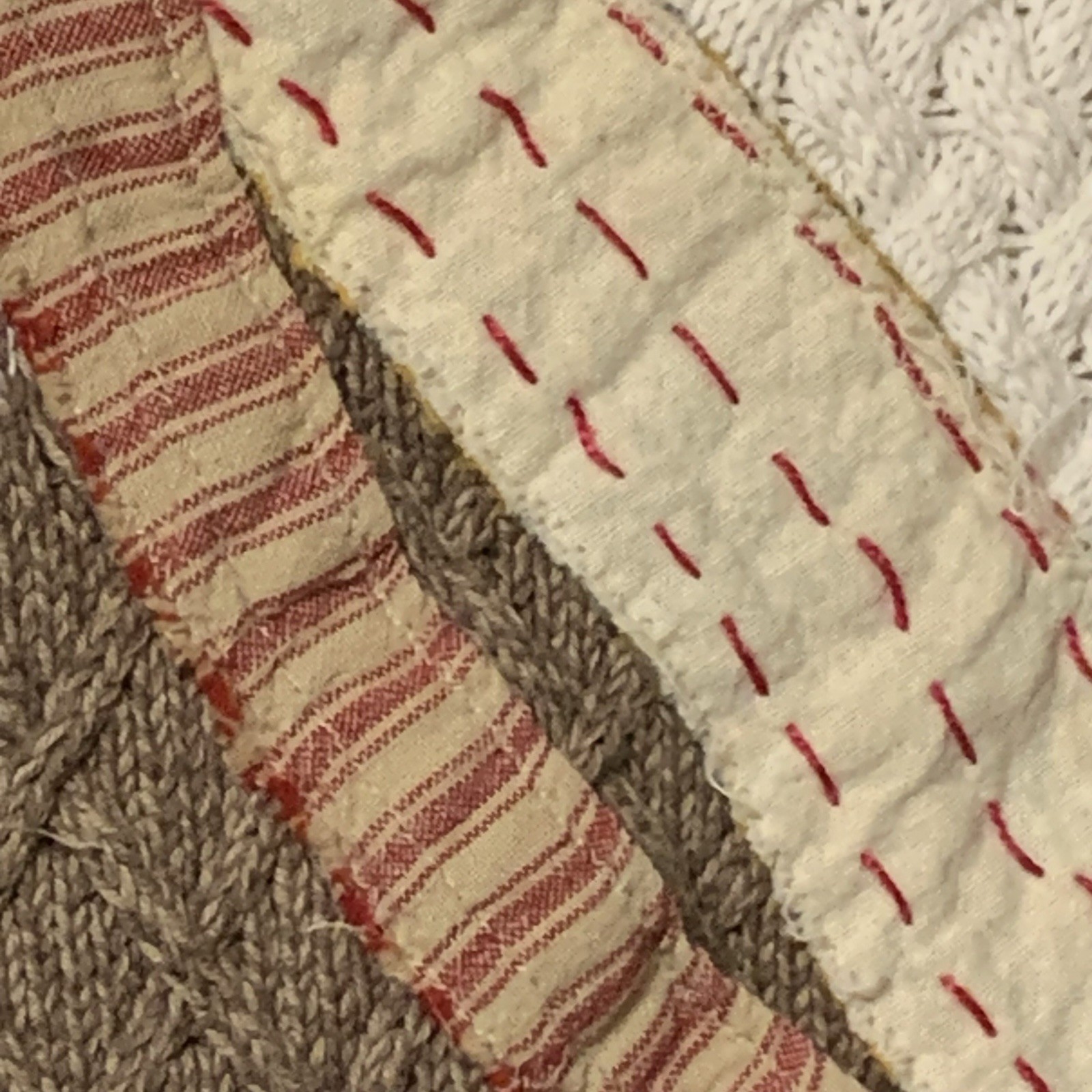 Upcycled Tunic Top L Patchwork Boho Festival Art … - image 5