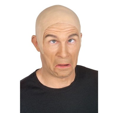 Bald Head Cap Latex Flesh Skin Skinhead Walter White Clown Mens Costume Adult