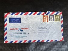 Germany Atlas Van Lines International cover Weisbaden to Evansville, IN USA 1972