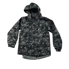 Columbia Boys Interchange 3-in-1 Camo Jacket Gray Black Medium 10/12 XB0084
