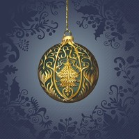 IHR 12 Servietten Opulent Xmas Ornam | Blue | 33 X 33 Cm | Tissue - 3 Lagig