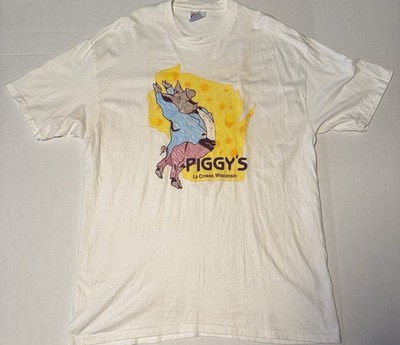   La Crosse, Wisconsin  PIGGYS  Vintage Graphic T-shirt Men s Size XL