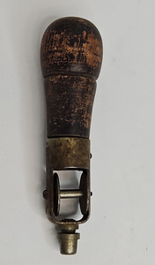 Vintage Leather Awl Creaser Roller Tool | Wood Handle | Cobblers Saddlery 5"