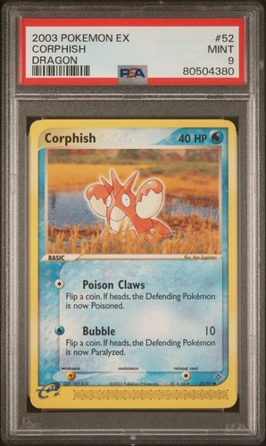 Corphish graded PSA 9 for sale on eBay