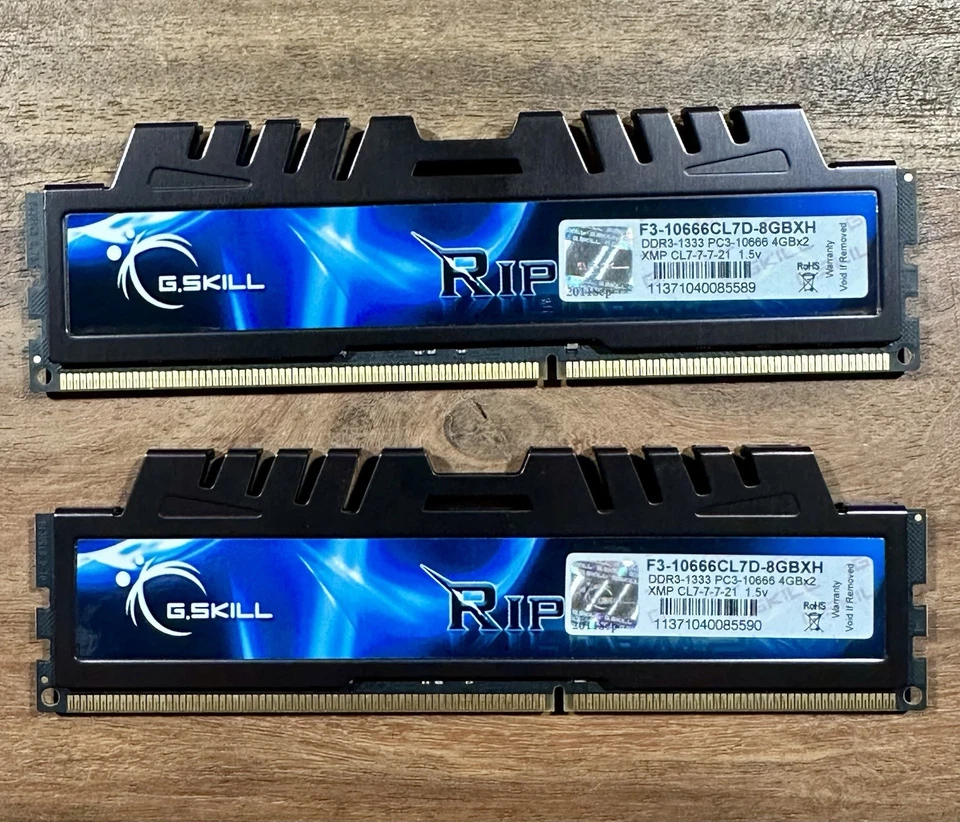 G.SKILL RIPJAWSX F3-10666CL7D-8GBXH DDR3-1333 PC3 4GBx2