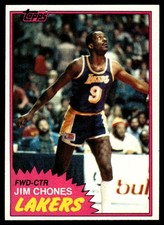 1981-82 Topps BASKETBALL Jim Chones #W76 Los Angeles Lakers HIGH GRADE BEAUTY!