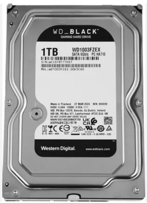 Western Digital 1TB Black (7200RPM, 3.5'', SATA III, 64MB Cache) HDD Gaming Drive