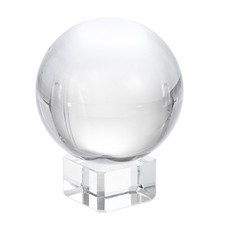1Set 50mm/2" K9 Crystal Ball Decorative Ball w Box and Crystal Stand Clear