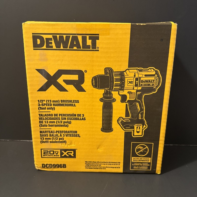 DEWALT DCD996B 20V MAX XR Brushless 3-Speed 1/2" Cordless Hammer Drill *NEW*