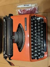 Brother Young Elite Typewriter Vintage Retro Antique Orange from Japan Rare thumbnail