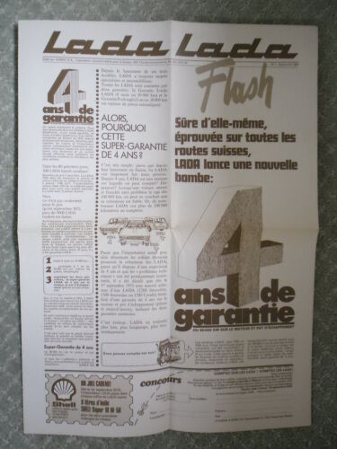LADA REVUE FLASH orig 1975 Swiss Mkt French Text News Style Brochure - Edition 1 - Afbeelding 1 van 1