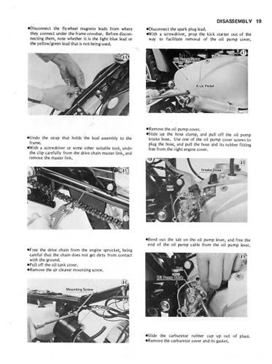 KAWASAKI Workshop Manual MC1 & KM90 1973 1974 1975 1976 1977