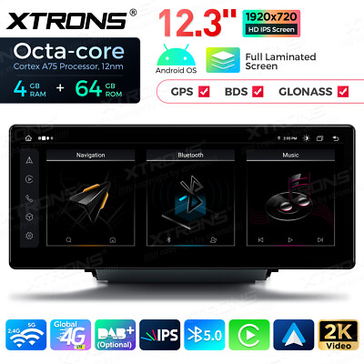 12.3'' Android 14 8-Core Car Screen Retrofit GPS For Audi Q3 MMI 3G+/RMC System