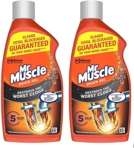 Mr Muscle Drain Unblocker Sink Drain pipes Cleaner Heavy Duty Drain Gel Unblock - Picture 76 of 90