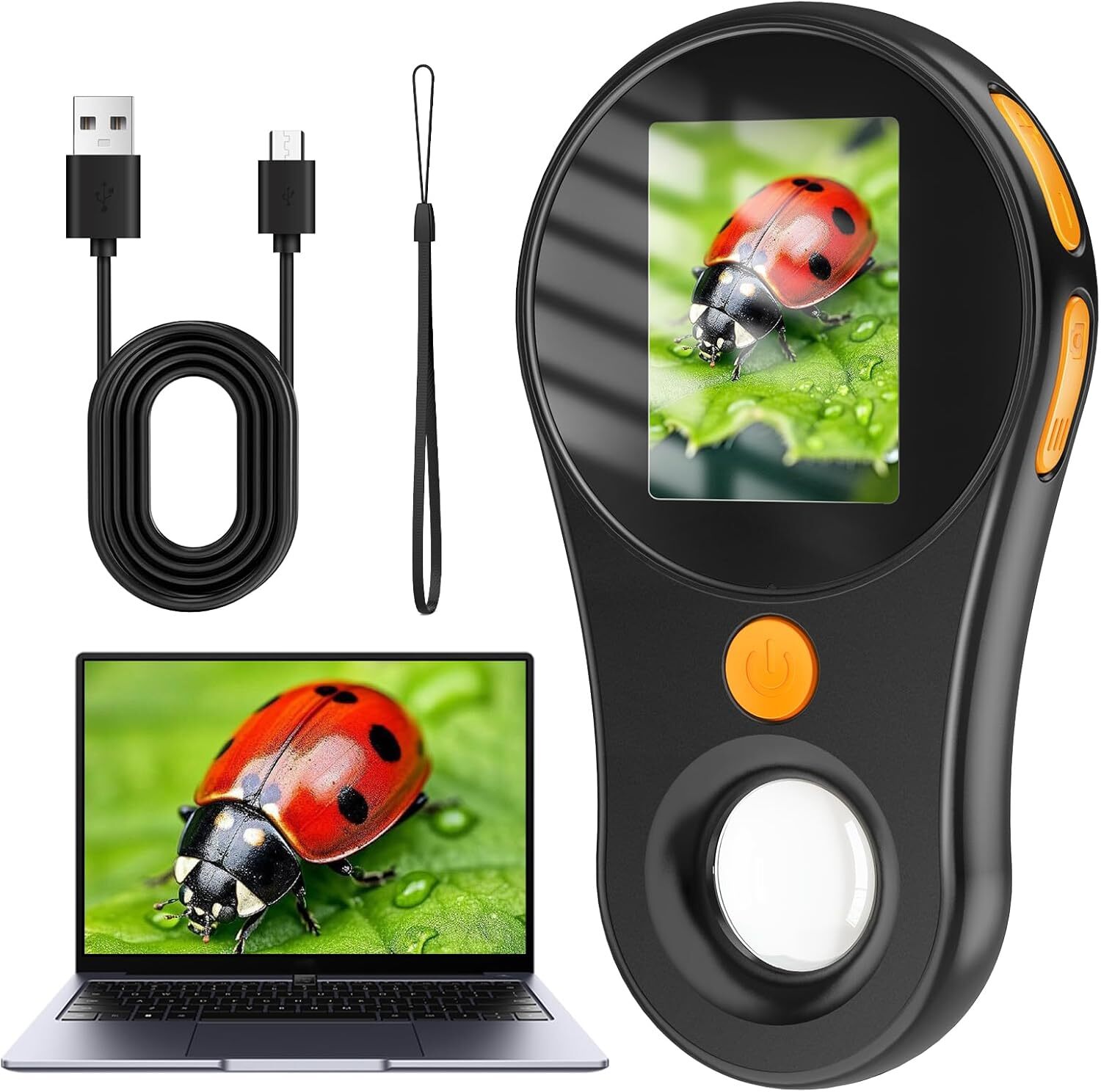 Portable Microscope Microscope with 8 LED 500x Mini Microscope Optical Magnifier