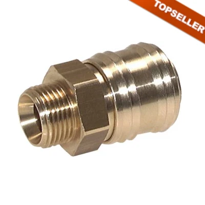 MARKENLOS Kupplungsdose NW 7,2 (Außengewinde), Druckluftkupplung, messing, Kupplung