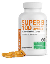 Vitamin B 100 Complex High Potency Sustained Release Vitamin B1, B2, B3, B6, B9
