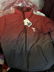 Snoopy Reversible Puffer Puffy Jacket Peanuts Aeropostale New Medium M Red