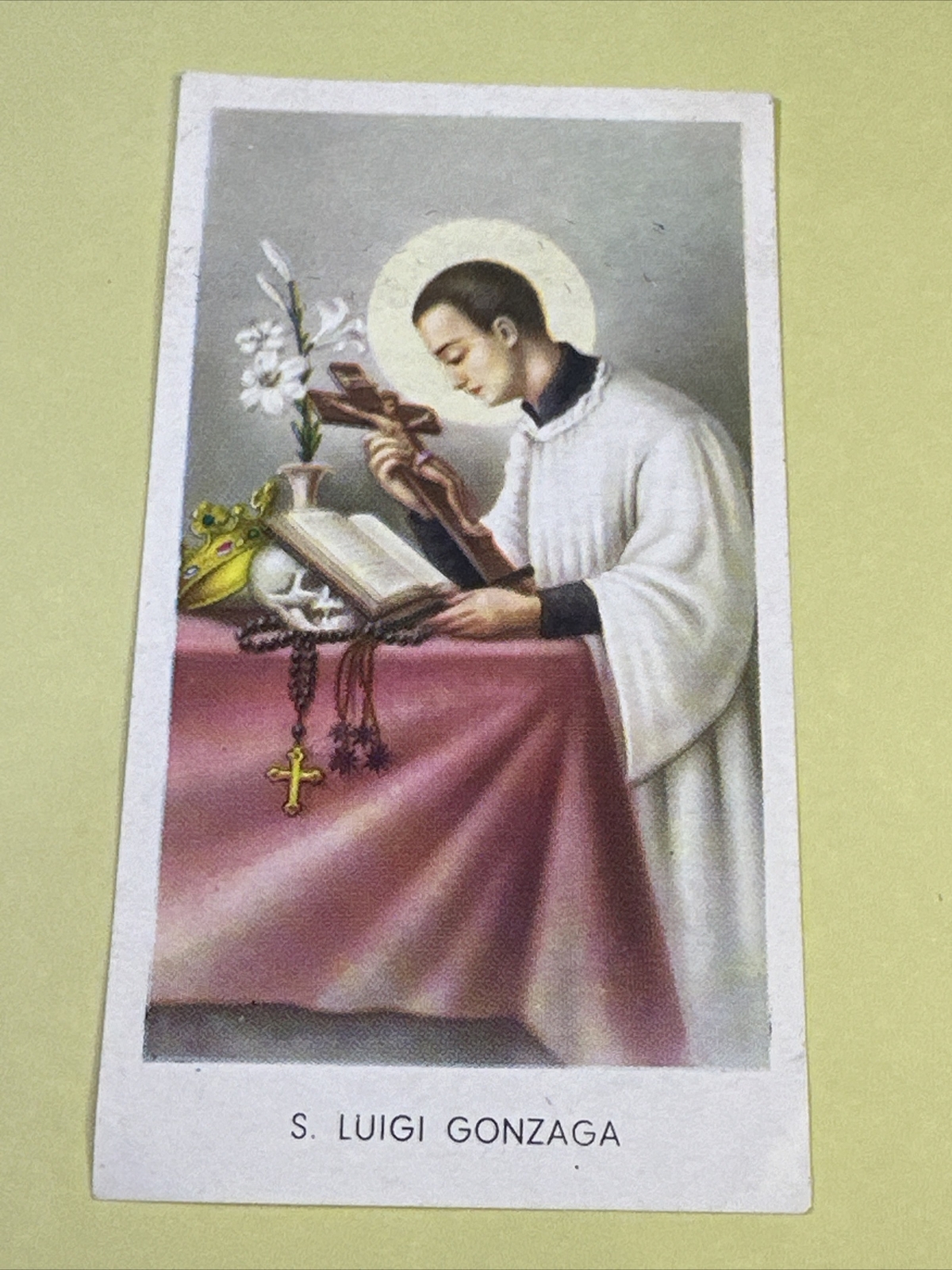 ORAZIONE A SAN LUIGI GONZAGA - Santino - Holy Card - immagine sacra
