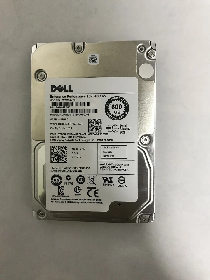  Dell ST600MP0005 4HGTJ 600GB 15K 2.5 in SAS 12Gbps 128MB HDD Hard Drive 04HGTJ - Image 3 of 4