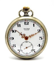 Pocket Watch CYMA Suisse Open Face Dial Porcelain 50mm 1910c To Restore Parts