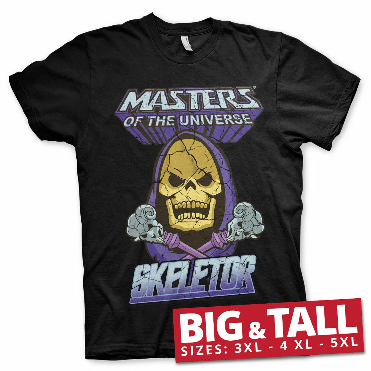 Officially Licensed Skeletor BIG TALL 3XL 4XL 5XL Men s T Shirt