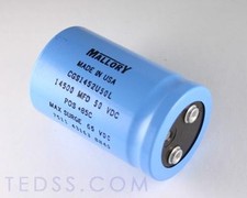 1x 14500uF 50V Large Can Electrolytic Aluminum Capacitor 14500mfd 50VDC 14,500