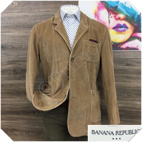 BANANA REPUBLIC Mens Corduroy Blazer Sport Coat Casual Jacket Size XL (46L) Suit