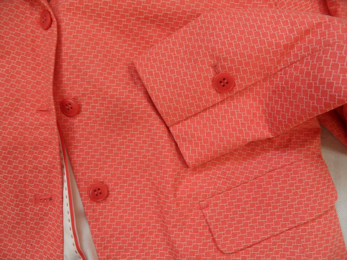 Blazer Chic MORE & MORE - Taille 42 - Motifs Géométriques Orange - Occasion Excellent état