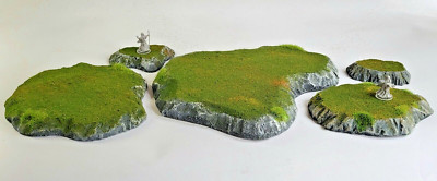 Stackable Wargaming Terrain Hills Scenery  Set of 5 Fully Painted warhammer hill