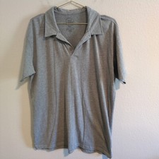 True Classic Adult Men s XL Extra Large Light Gray Heather Short Sleeve Polo