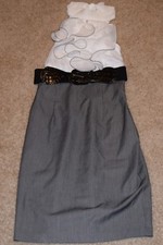 BCX Women's White and Black Halter Dress Size 5