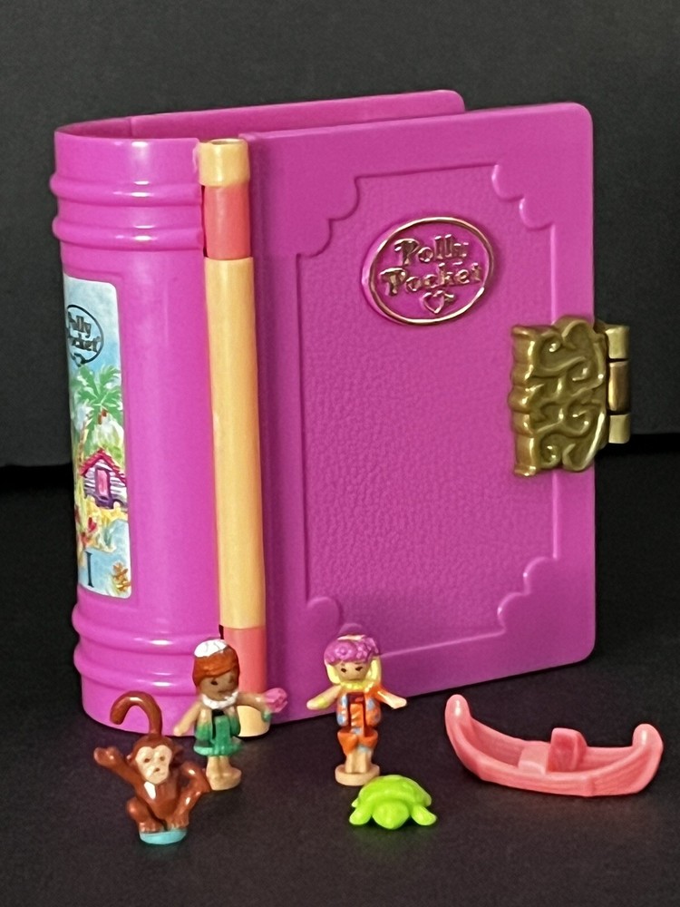 Polly Pocket Glitter Island Bluebird 1995 Vintage Bluebird 100% COMPLETE