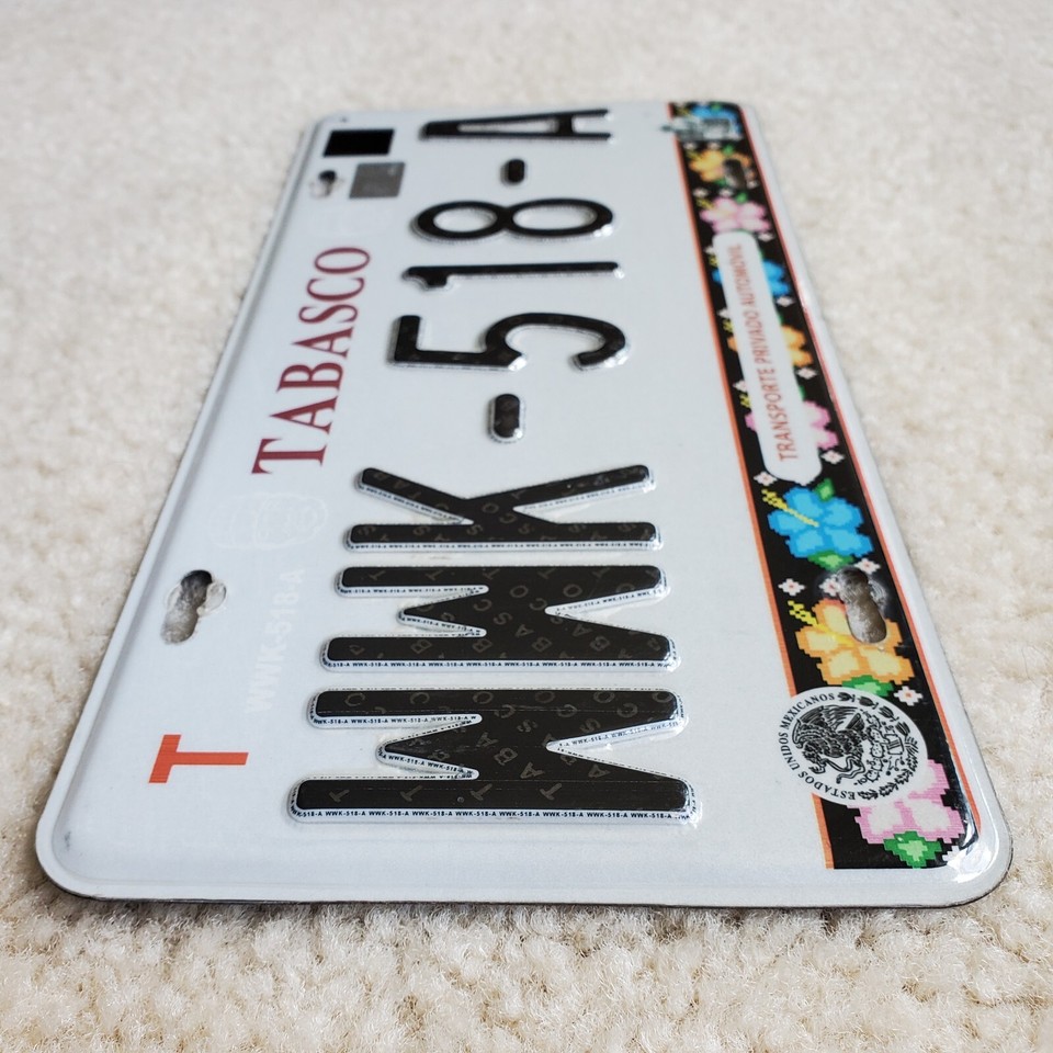 Tabasco México License Plate WWK518A eBay