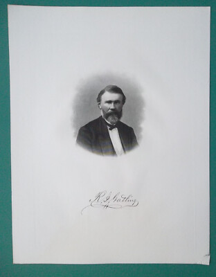 DR. RICHARD GATLING Hand Driven Machine Gun Inventor - 1874 Portrait Print