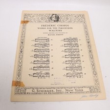 Chopin Waltzes C Minor Valse Op 64 No 2 Piano Sheet Music 1915 G Schirmer